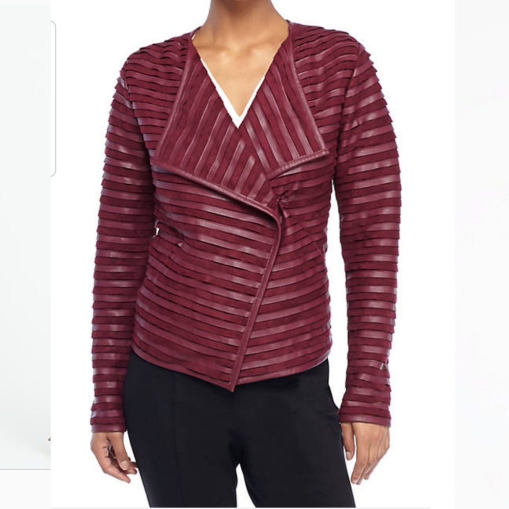 The Limited | Size S/M | Faux Leather Jacket (Oxblood)